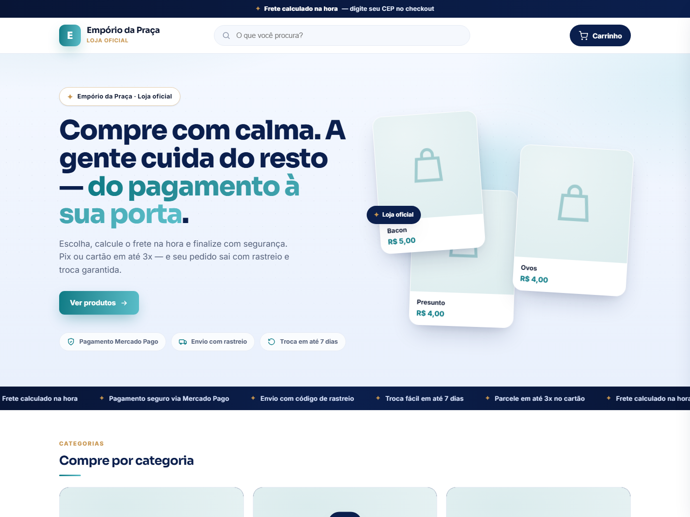 Empório da Praça — loja real na Mardesk